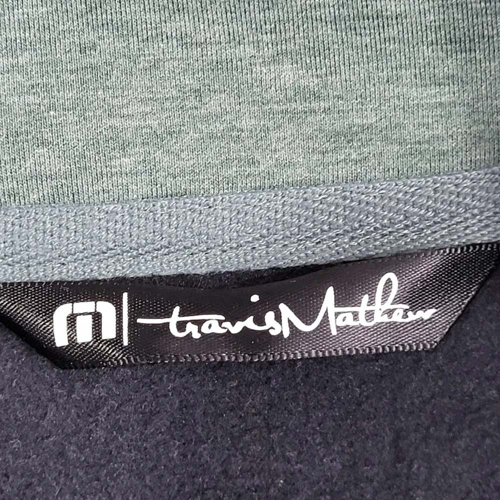 Travis Mathew Golf Sweater Quarter Zip Pullover Mens XXL Green Heathered